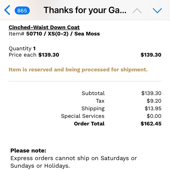 Garnet Hill Turquoise Puffer Coat S/XS - Picture 5 of 5